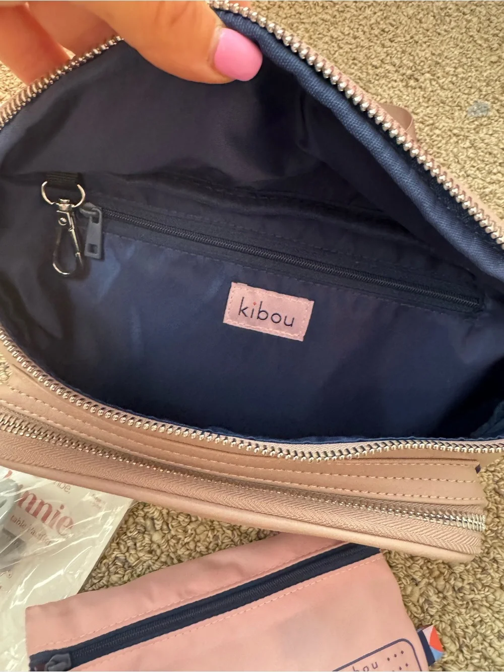 Kibou Travel Diaper Fanny Bag - Blush Pink